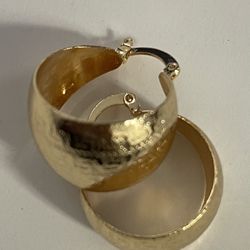 hoop earrings 14k gold plated