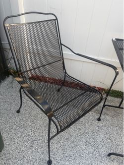 Vintage Patio Table & 2 Chairs