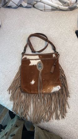 Cowhide Idyllwind by Miranda Lambert fringe bag