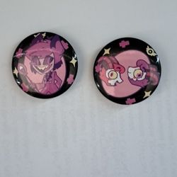 Hazbin Hotel Buttons (Alastor, Razzle & Dazzle)