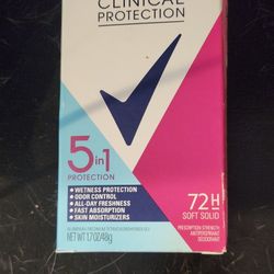 Brand New Box of Women's Degree Clinical Protection Antiperspirant Deodorant 72H Soft Solid 1.7 ozn