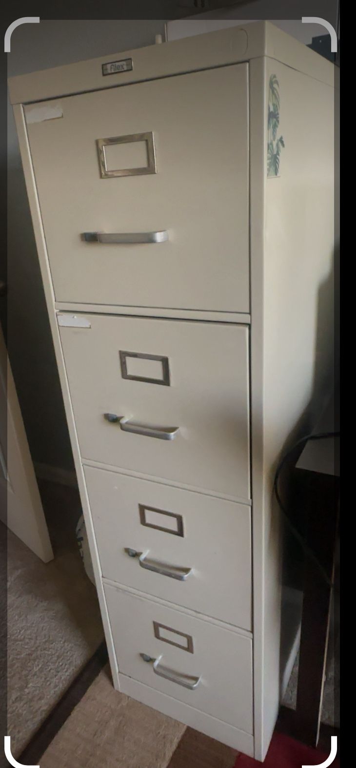 4-drawer vertical filing cabinet