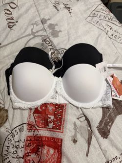 2-Pack Convertible Push-Up Bras Black and White