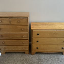 Honey pine Dresser Set Of Two 