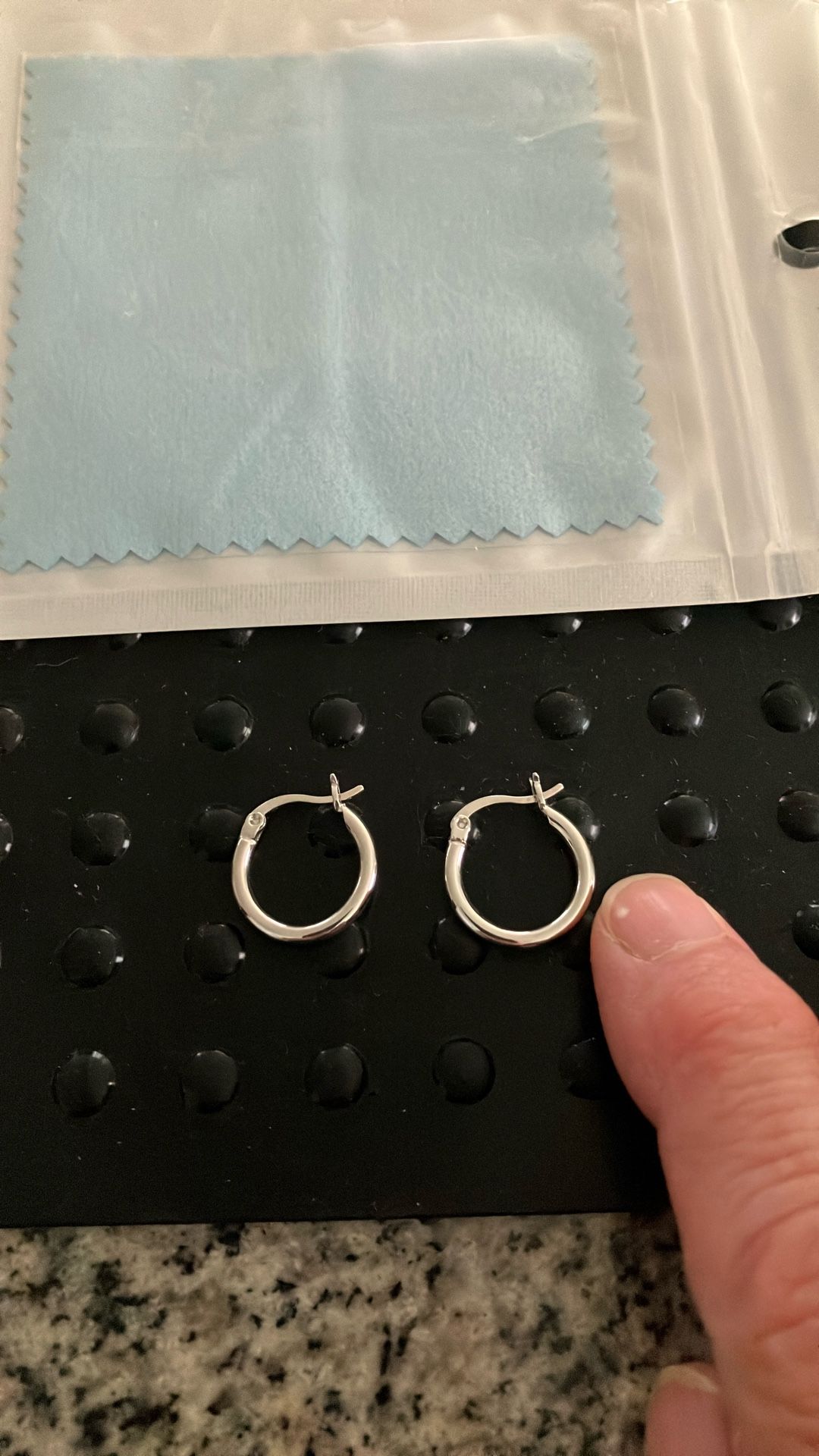 14 K White Gold Played Sterling Silver Earrings.. New