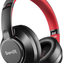 Hybrid Active Noise Cancelling Headphones-SuperEQ S1 Bluetooth 5.0 Over Ear Wireless Wired Headset with Ambient Mode, 45H Playtime, Hi-Fi Deep Bass, M