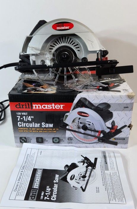 Drill Master 120 volt 10 Amps 7 1/4" Corded Circular Saw 5500 Rpm