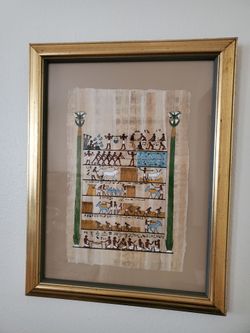 Genuine Egyptian Papyrus art frame