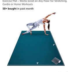 Gorilla Mats Premium Large Yoga Mat - 7' x 5'