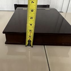 The Bombay Company Portable Writing Desk, Wooden w/ Hinged Top, Vintage Freeship. Used in good condition with some cosmetic blemishes. These blemishes