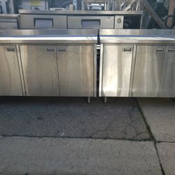 Used (2) Stainless Steel Cabinets,  1 - 48"L X 24"D & 1- 60"L X 24"D, W/ 2 Shelves 