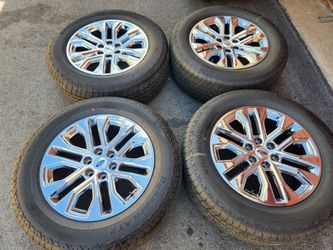 20" ford f150 chrome oem wheels and tires new