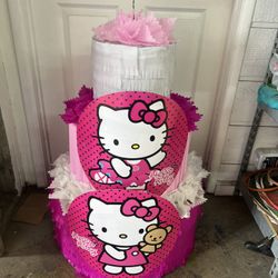 Hello Kitty Tower Pinata With Balls 