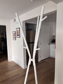 Ikea white coat and hat rack