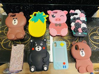 8 phone cases ,iPhone 6-7-8 not sure “$25 for all “NO HOLDING “