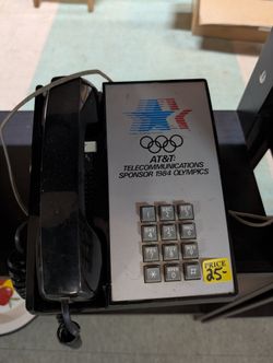 Vintage AT&T 1984 Olympics Push Button Desk Telephone Los Angeles Collectible