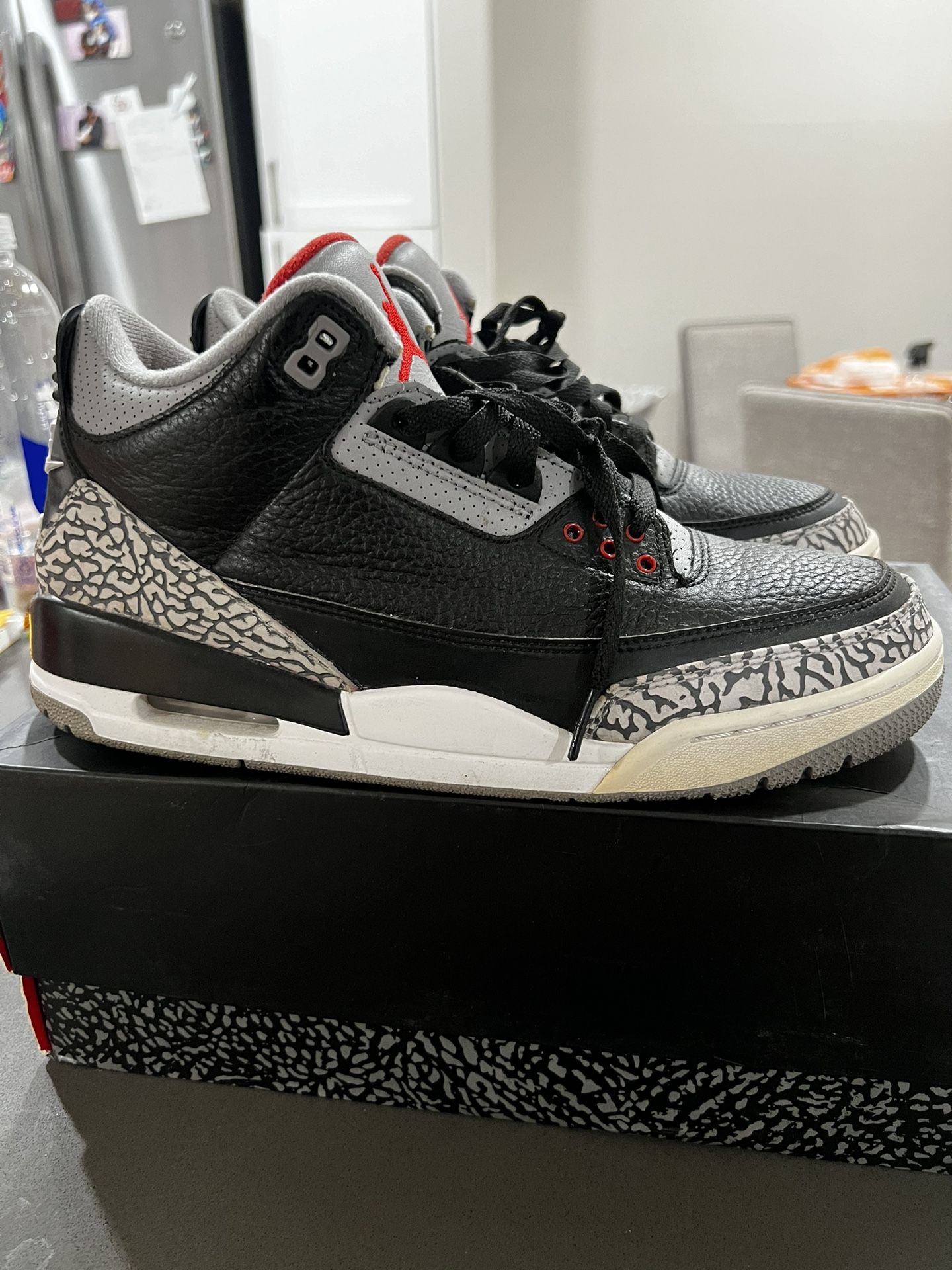 Air Jordan 3 Black Cement 2018 Sz 9.5