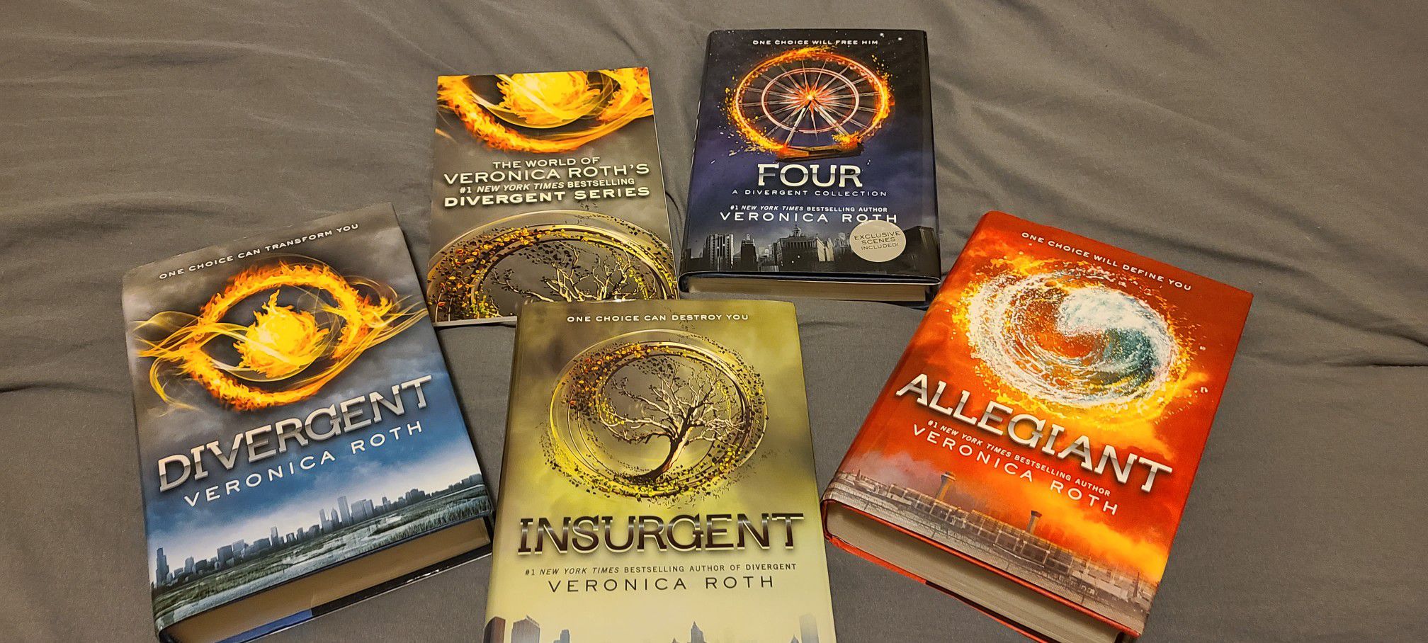 Complete Divergent Series box set and "Four" by Veronica Roth