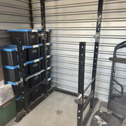 Weight Rack w/Bar And Bench