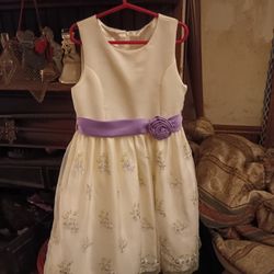 White And Lavender Dress