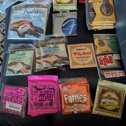 26 Packs Guitar Strings. Bass, Electric and Acoustic 