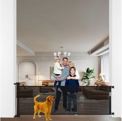 Extra-Wide Retractable Baby & Pet Gate - 39" Tall, Extends up to 118"