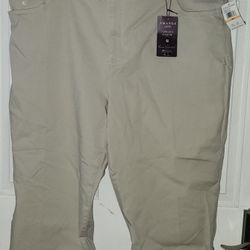 Gloria Vanderbilt Capri's Khaki Sz 24W X2 NWT