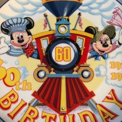 New!   Disney Mickey Mouse 60th Birthday Plate 