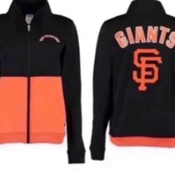 NEW PINK LOGO WOMENS LARGE TRACK SF GIANTS TRACK JACKET
