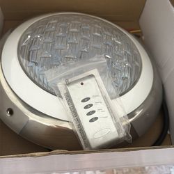 Eapmic 12V 54W Pool Light Underwater Color-Change LED Lights RGB IP68 with Remote (54W Stainless Steel Shell