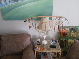 Indian Stick Dream Catcher Deer Skin Antlers Leg