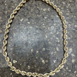 14K Solid Rope Chain