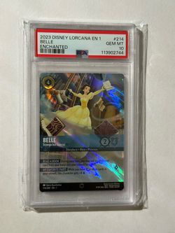 Disney Lorcana Belle Strange but Special Enchanted Holo 214/204 PSA 10 2023