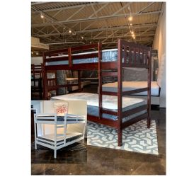 Twin Over Twin Bunk Bed Plus Mattress (Free Delivery )