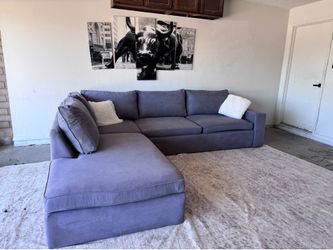 Blue sectional sofa couch sala