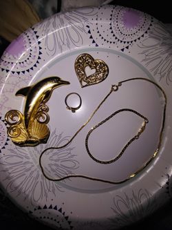 Vintage 14K GP Gold-Plated Estate Jewelry 5-Piece Bundle