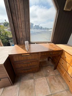 Solid wood desk