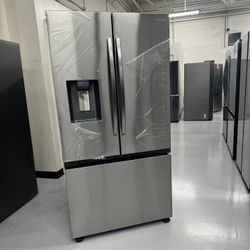 NEW Fridge French Door 3 Ice Makers Water In Door Stainless Steel Bottom Freezer With Warranty 