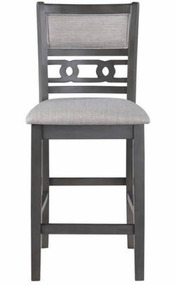 Solid wood 4 Gray Dinning high Chairs