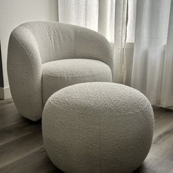 Swivel Accent Chair and Ottoman