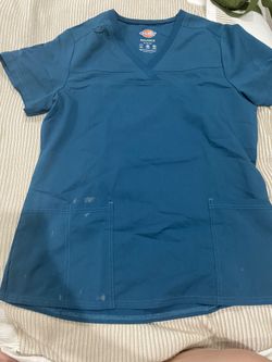 Dickies Balance Teal Blue Scrub Top