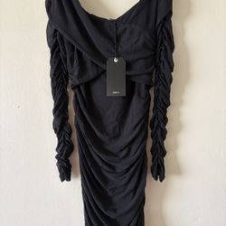 Off The Shoulder Black Dress