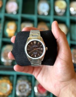 Custom Black Textured Dial Automatic Watch