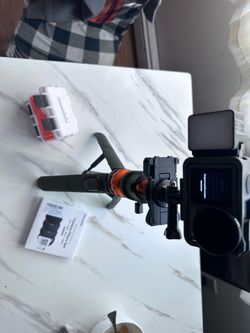 Action Camera with Tripod Grip and Filter Set