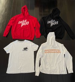 Racka Racka Phillipou Hoodie Shirt Lot Of 4 Size XL New - Red Black White