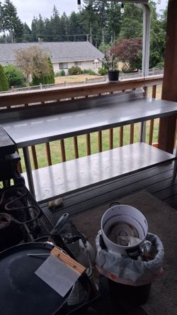Stainless steel prep table
