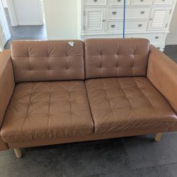 Leather Loveseat 