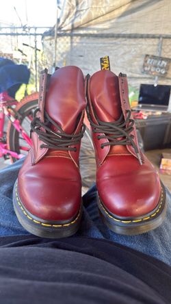 Dr. Martens cherry red boots