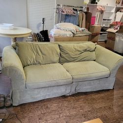 Oversized Green Sofa