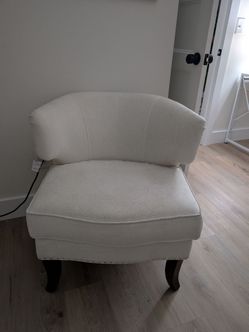 Cream  Upholstered Accent Chair